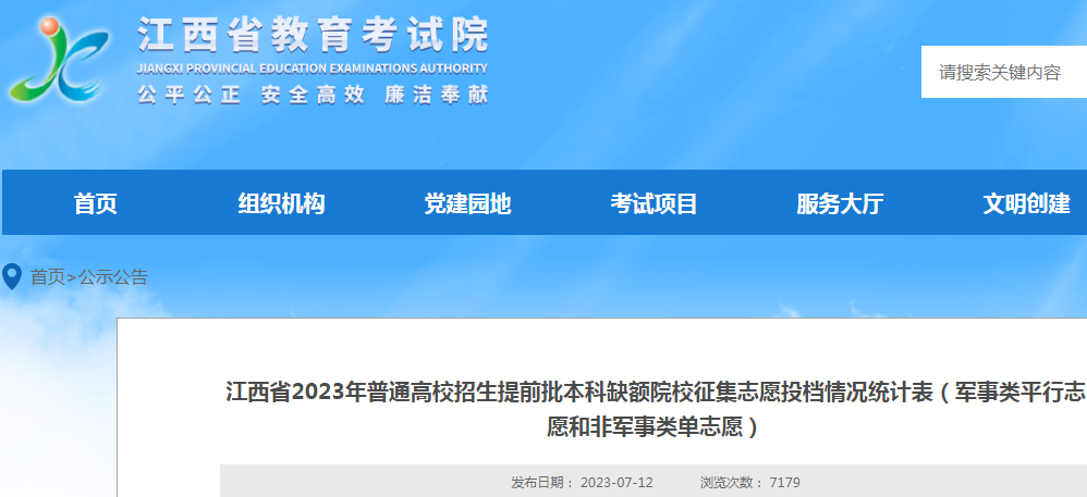 江西省2023年普通高校招生提前批本科缺额院校征集志愿投档情况统计表(<a href='https://www.wddqw.com/c_40.html' target='_blank'>军事</a>类平行志愿和非<a href='https://www.wddqw.com/c_40.html' target='_blank'>军事</a>类单志愿).png 1.png