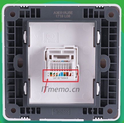 一般我们买的网线盒子面板，拆开之后，都有网线的接线图，分为 A（T568A）和 B（T568B）两种，常规都是用B的颜色顺序压线。