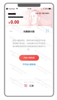  第一次使用的用户需要选择是否开通小额免密支付，大家可以选择开通或者不开通；