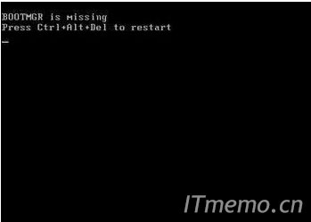 电脑开机报错显示英文bootmgr is missing怎么解决
