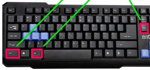 1、首先同时按下键盘“Ctrl+Alt+delete”组合键,打开任务管理器。