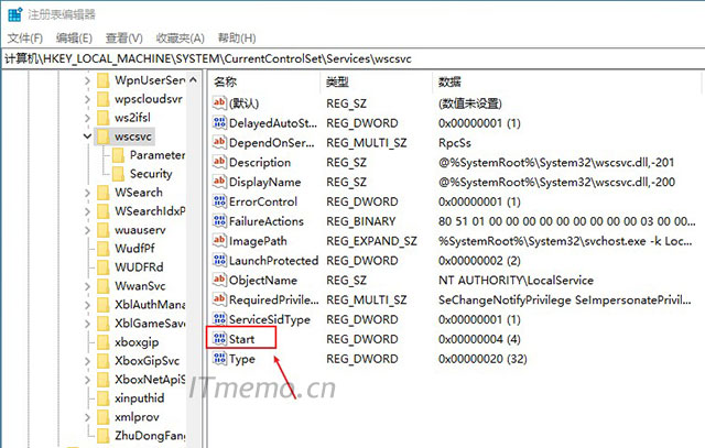 3、双击:Start 项