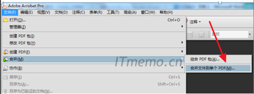 扫描好文件后,如果想合并扫描好的文件,可以选择“文件/合并/合并到单个文件”。