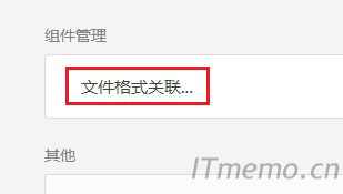 2、点击:文件格式关联…