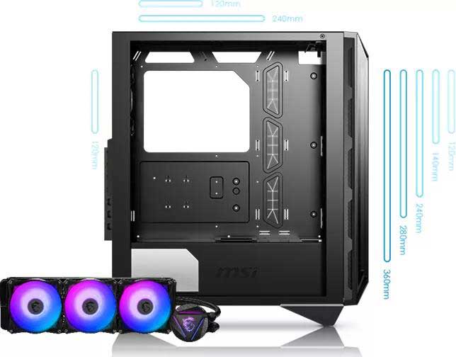 强化灯效设计 微星氪金枪110R机箱登场