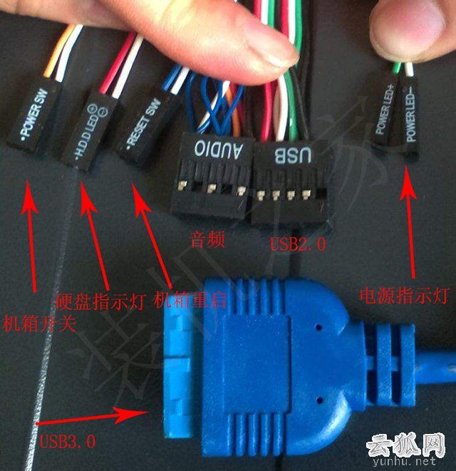 POWER SW、RESET SW、POWER LED、HDD LED电脑主板跳线接法