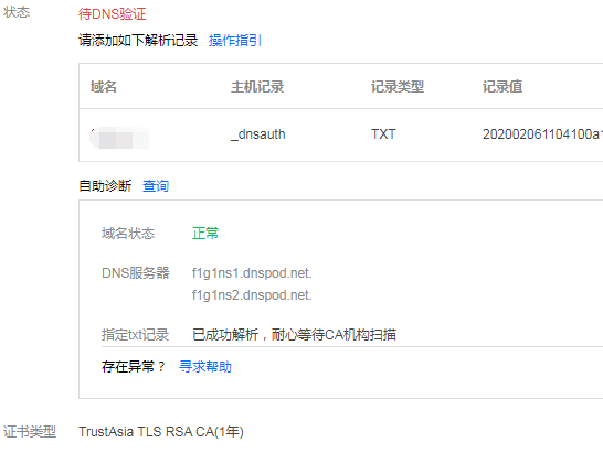 DNS验证 DNS验证