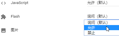 临时允许运行flash