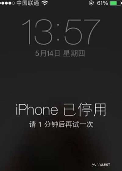 iphone已停用是什么意思