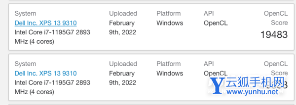 ▲ i7-1195G7 核显跑分
