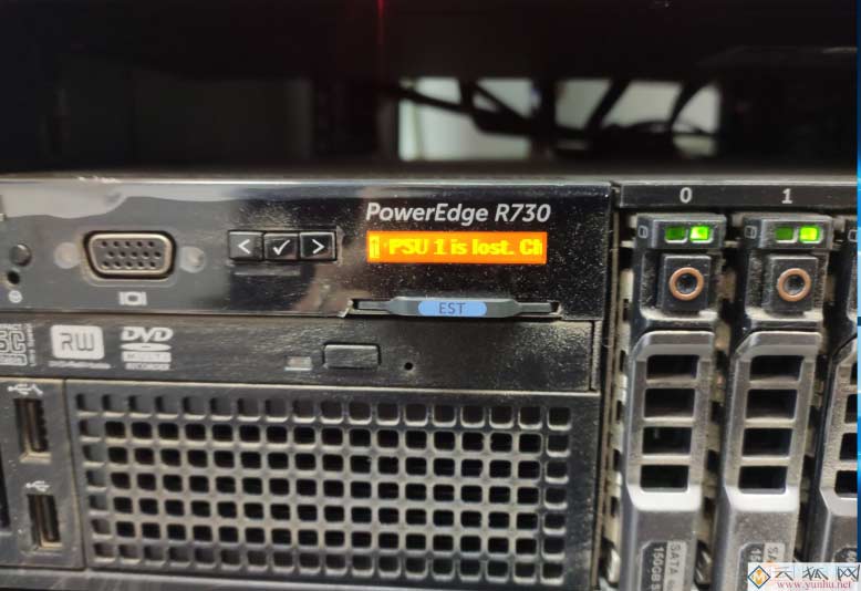 DELL R730服务器报PSU 1 is lost