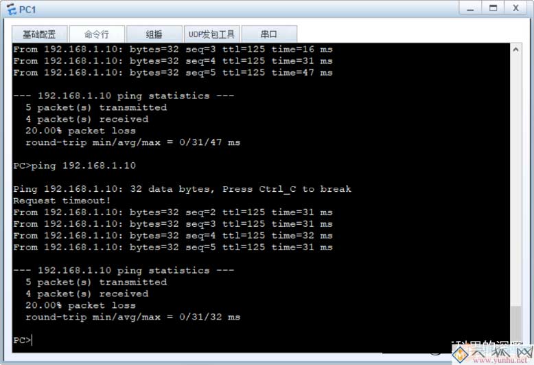 静态路由实现异地的两幢楼内不同电脑间互访、通信