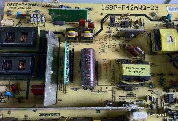 创维42K03HR液晶电视雷击三无故障检修一例