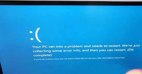 打开diskgen分区软件蓝屏提示Your PC ran into a problem and needs to restart
