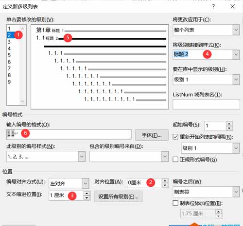 word 多表列表设置 word 标题样式关联设置 图解技巧教程(图2)
