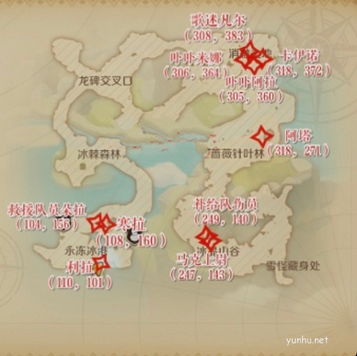 龙之国物语冰晶雪原特产位置大全1