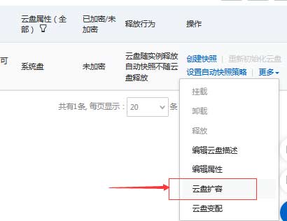 阿里云 Linux 服务器系统云盘扩容后宝塔里没显示增加的操作记录