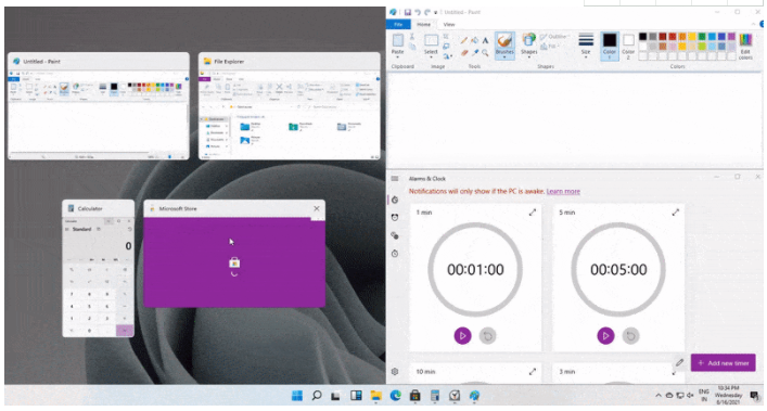 Windows11引进4中桌面窗口布局,满足用户不同要求(1)