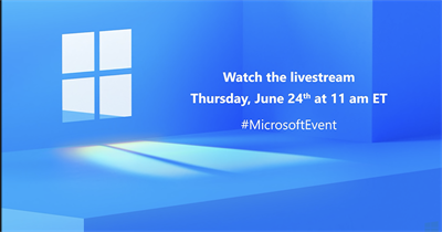 微软用11分整的开机<a href='https://www.wddqw.com/c_659.html' target='_blank'>音乐</a>暖场11点的发表会就是 Windows 11(1)