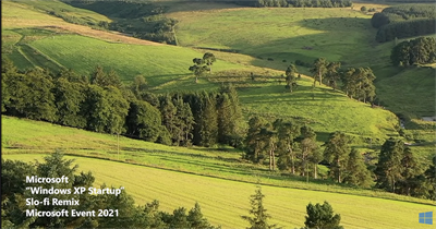 微软用11分整的开机<a href='https://www.wddqw.com/c_659.html' target='_blank'>音乐</a>暖场11点的发表会就是 Windows 11