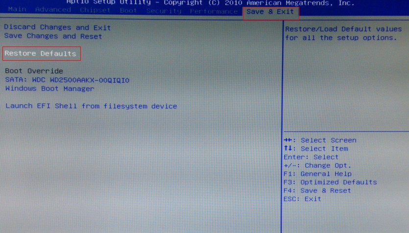 BIOS设置中如何还原coms设定(1)