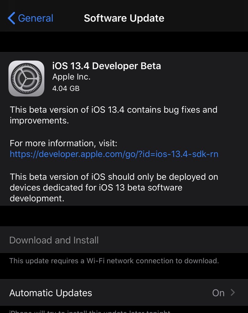 iOS 13.4 beta 1 更新了什么?值得升级吗? iOS 13.4 beta 1 更新了什么?值得升级吗?