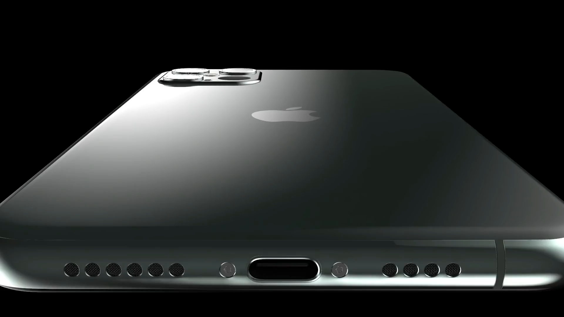 iPhone 12 渲染图:前脸无刘海后置四摄 iPhone 12 渲染图:前脸无刘海后置四摄