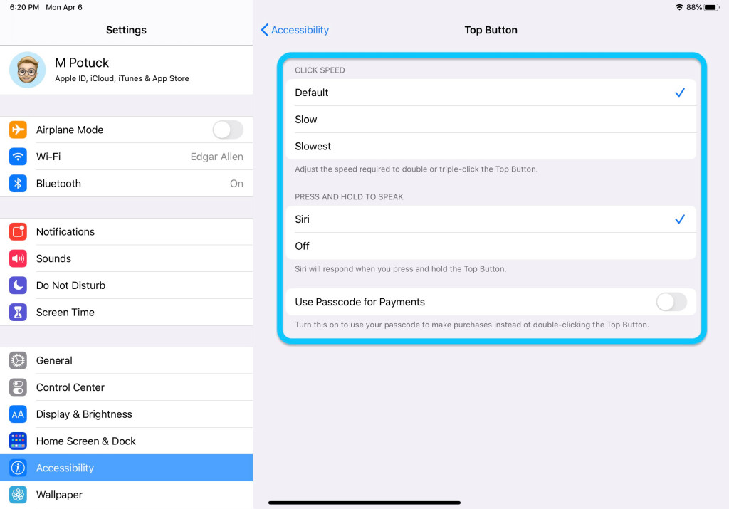 如何自定义 iPad Pro 的顶部按钮的功能? 如何自定义 iPad Pro 的顶部按钮的功能?