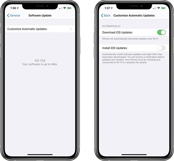 苹果推送 iOS 13.6 测试版:终于能关闭系统更新自动下载 苹果推送 iOS 13.6 测试版:终于能关闭系统更新自动下载