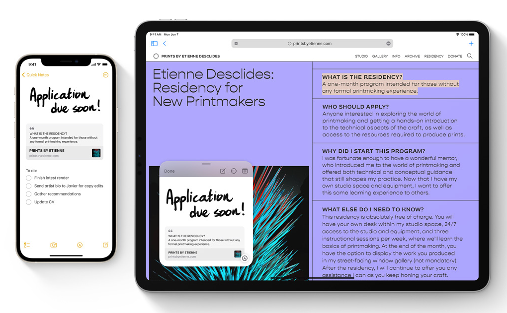 iPadOS 15 实用功能:在任意界面中调用“快速备忘录” iPadOS 15 实用功能:在任意界面中调用“快速备忘录”