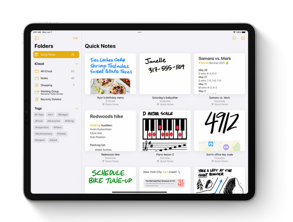 iPadOS 15 实用功能:在任意界面中调用“快速备忘录” iPadOS 15 实用功能:在任意界面中调用“快速备忘录”