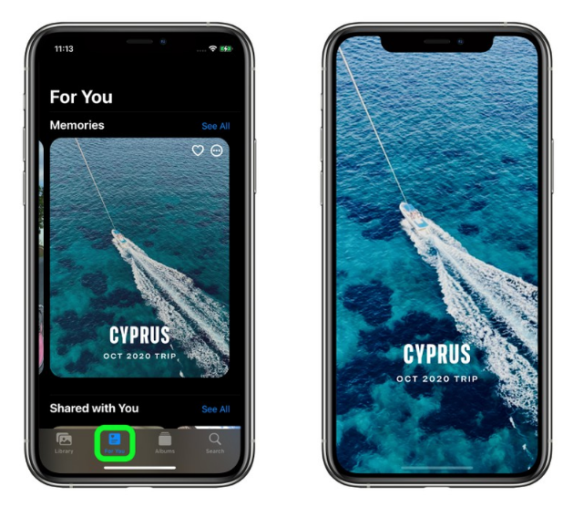 iOS 15 新功能：在照片“回忆”中，搭配上喜欢的<a href='https://www.wddqw.com/c_659.html' target='_blank'>音乐</a>