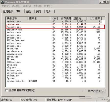 helpsvc.exe是什么进程(图文)