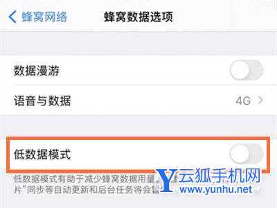 iPhone手机怎么开启低数据模式-设置低数据模式方法